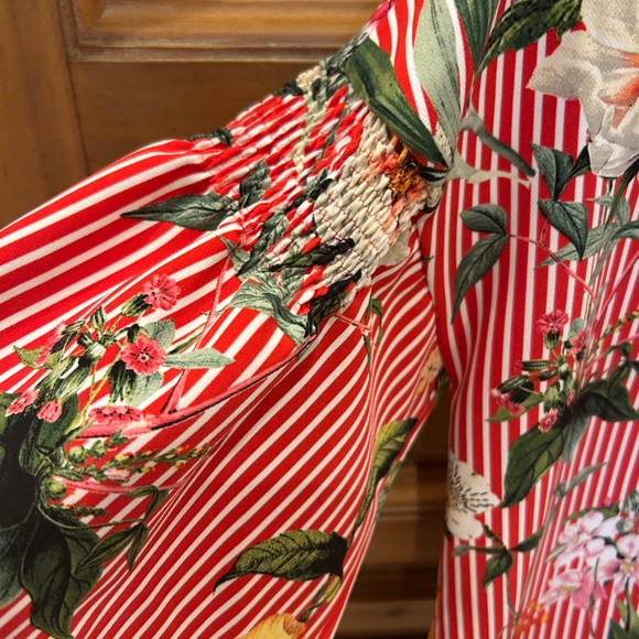 Zara Basic floral and striped summer top - Picture 4 of 8